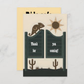 Saloon Doors Chameleon Dankeskarte (Vorne/Hinten)