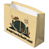 Saloon Doors Chameleon Große Geschenktüte (Rückseite Schrägansicht)