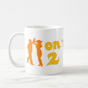 Salsa auf zwei tanzenden Silhouetten kundengerecht Kaffeetasse