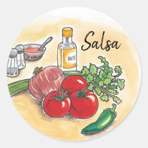 Salsa Ball Canning Label Runder Aufkleber