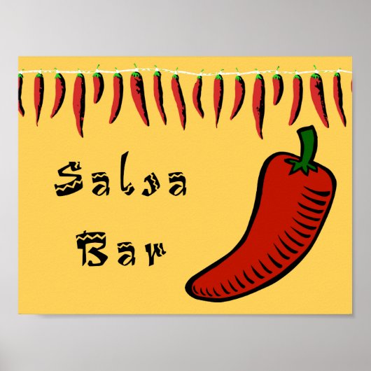 Salsa Bar Sign Poster (Vorne)