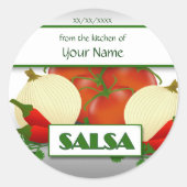 Salsa Canning Custom Aufkleber Label (Vorderseite)