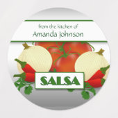 Salsa Canning Custom Food Label Etiketten (Design 2)