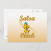Salsa Chick Postkarte (Vorne/Hinten)