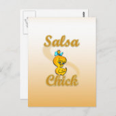 Salsa Chick Postkarte (Vorne/Hinten)