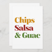 Salsa Chips und Guac Dankeskarte (Vorne/Hinten)