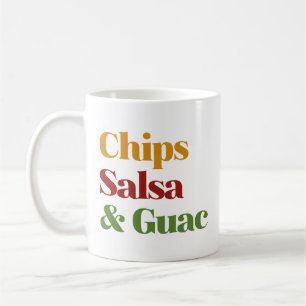 Salsa Chips und Guac Kaffeetasse