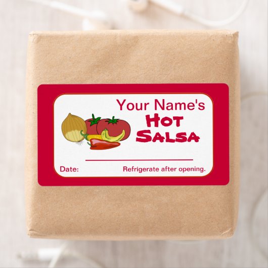 Salsa Custom Canning Jar Stickers Personalisiert (Insitu)