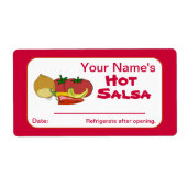 Salsa Custom Canning Jar Stickers Personalisiert (Vorne)