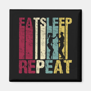 Salsa dance Eat Sleep Repeat Funny Retro Gift Magnet