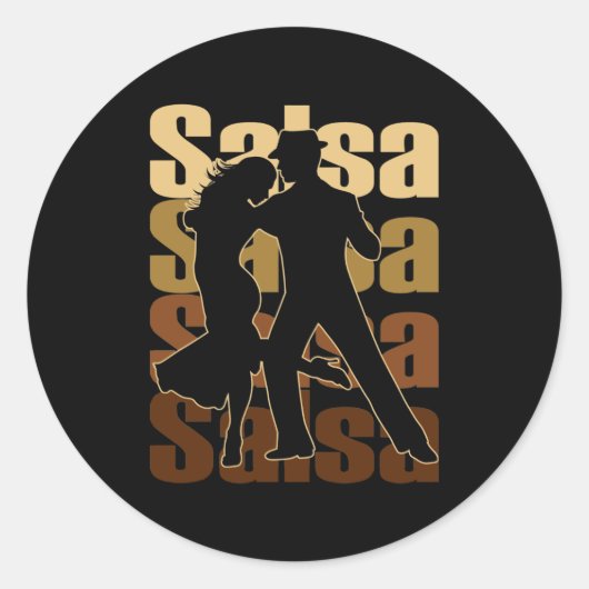 Salsa Dance for Latin music Dance Salsa Runder Aufkleber (Vorderseite)