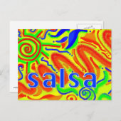 Salsa dance fun - Postcard Postkarte (Vorne/Hinten)