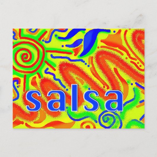 Salsa dance fun - Postcard Postkarte (Vorderseite)
