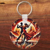 Salsa Dance in Hell Keyring - kühl, fein Design Schlüsselanhänger (Rückseite)