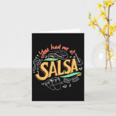 Salsa Dance Liebe Salsa Tanzabend Tanzvorführungen Karte (Gelbe Blume)