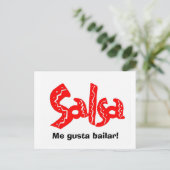 Salsa Dance Logo Produkte! Postkarte (Stehend Vorderseite)
