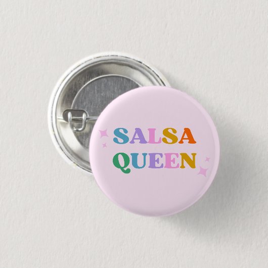 Salsa Dance Queen latin Button (Vorne & Hinten)