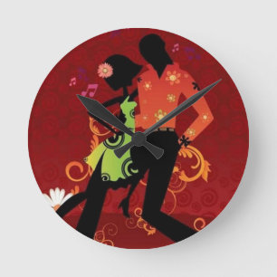 Salsa dance runde wanduhr