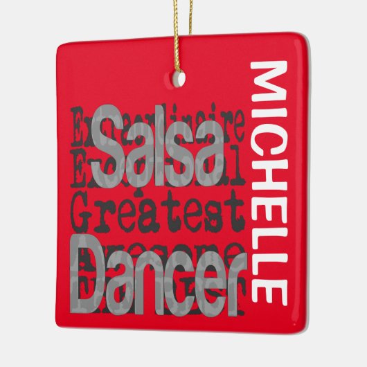 Salsa Dancer Extraordinaire CUSTOM Keramikornament (Links)