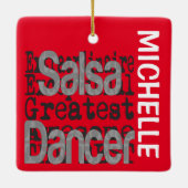 Salsa Dancer Extraordinaire CUSTOM Keramikornament (Rückseite)