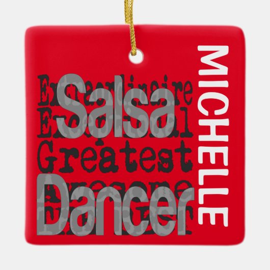 Salsa Dancer Extraordinaire CUSTOM Keramikornament (Vorderseite)