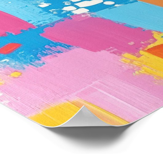 Salsa Dancer Red Dress Abstrakt Wall Art Poster (Ecke)