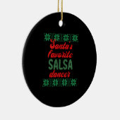 Salsa Dancer Ugly Weihnachtsgeschenk Keramik Ornament (Rechts)