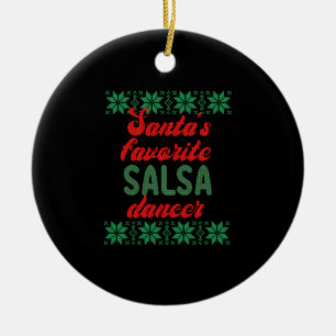 Salsa Dancer Ugly Weihnachtsgeschenk Keramik Ornament