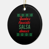 Salsa Dancer Ugly Weihnachtsgeschenk Keramik Ornament (Links)