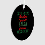 Salsa Dancer Ugly Weihnachtsgeschenk Ornament (Vorderseite)