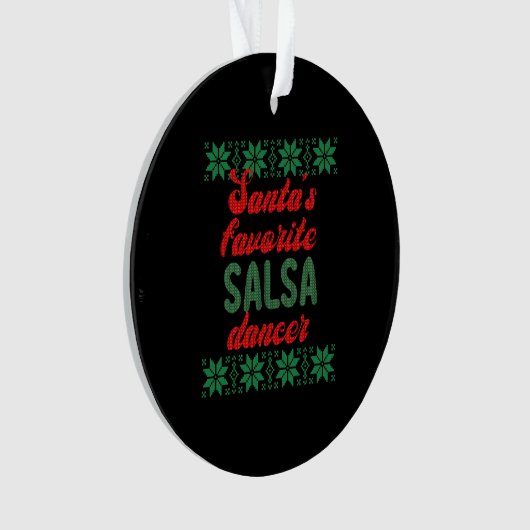 Salsa Dancer Ugly Weihnachtsgeschenk Ornament (Vorderseite)