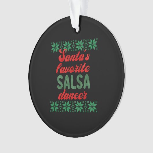 Salsa Dancer Ugly Weihnachtsgeschenk Ornament (Vorderseite)