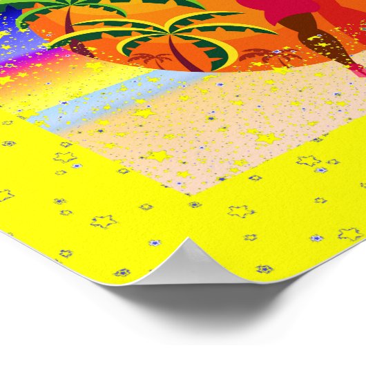 Salsa Dancers Poster Lg. (Ecke)