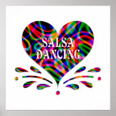 Salsa Dancing Fun Herz Poster (Vorne)