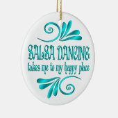Salsa Dancing Happy Place Keramik Ornament (Rechts)