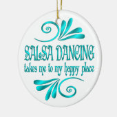 Salsa Dancing Happy Place Keramik Ornament (Links)