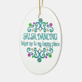 Salsa Dancing Happy Place Keramik Ornament (Links)
