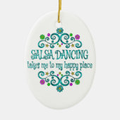 Salsa Dancing Happy Place Keramik Ornament (Vorne)