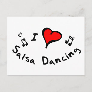 Salsa Dancing I Herz-Liebe Geschenk Postkarte