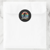 Salsa Dancing Latin Salsero Runder Aufkleber (Tasche)