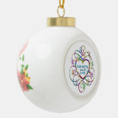 Salsa Dancing macht Leben sparkle Keramik Kugel-Ornament (Links)