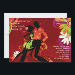 Salsa Dancing Party Einladung<br><div class="desc">Diese Einladung ist farbenfroh und bietet ein paar Tänze. Ideal für ein Tanzabend, ein Latin Party, Cinco de Mayo, Sommersoiree und vieles mehr. Die Karte lässt sich leicht mit Ihren Formulierungen, Schriftart, Schriftart und der Auswahl von sechs Papiersorten anpassen. Nicht genau das, was Sie suchen? Alle unsere Produkte können auf...</div>