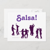Salsa Dancing Posen Silhouetten Custom Postkarte (Vorne/Hinten)