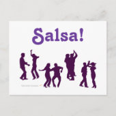 Salsa Dancing Posen Silhouetten Custom Postkarte (Vorderseite)