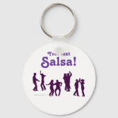 Salsa Dancing Posen Silhouetten Custom Schlüsselanhänger (Vorderseite)