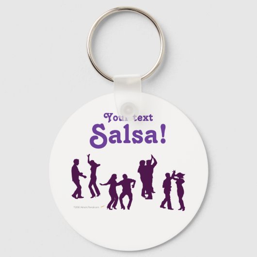 Salsa Dancing Posen Silhouetten Custom Schlüsselanhänger (Vorderseite)
