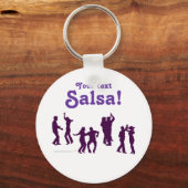 Salsa Dancing Posen Silhouetten Custom Schlüsselanhänger (Vorderseite)