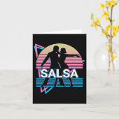 Salsa Dancing Salsa Dancer Retro Karte (Gelbe Blume)