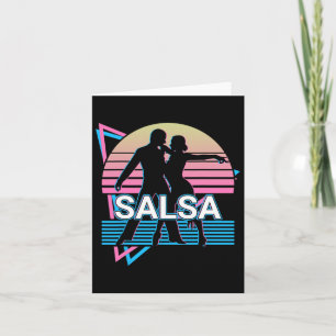 Salsa Dancing Salsa Dancer Retro Karte