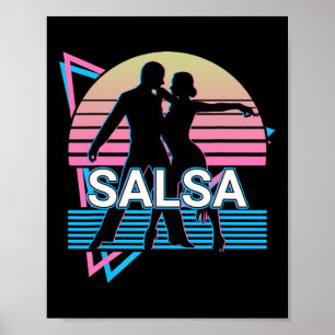 Salsa Dancing Salsa Dancer Retro Poster